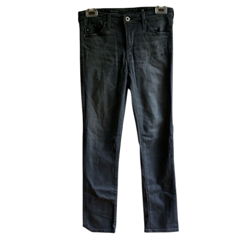 Ag Adriano Goldschmied Harper Straight Leg Jeans Size 25 Distressed Black Gray